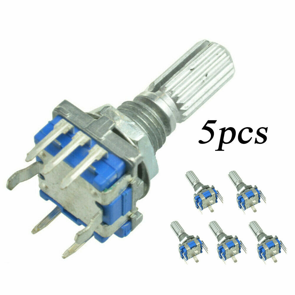US Stock 5x Rotary Encoder & Switch EC11 Audio Digital Potentiometer Handle 20mm