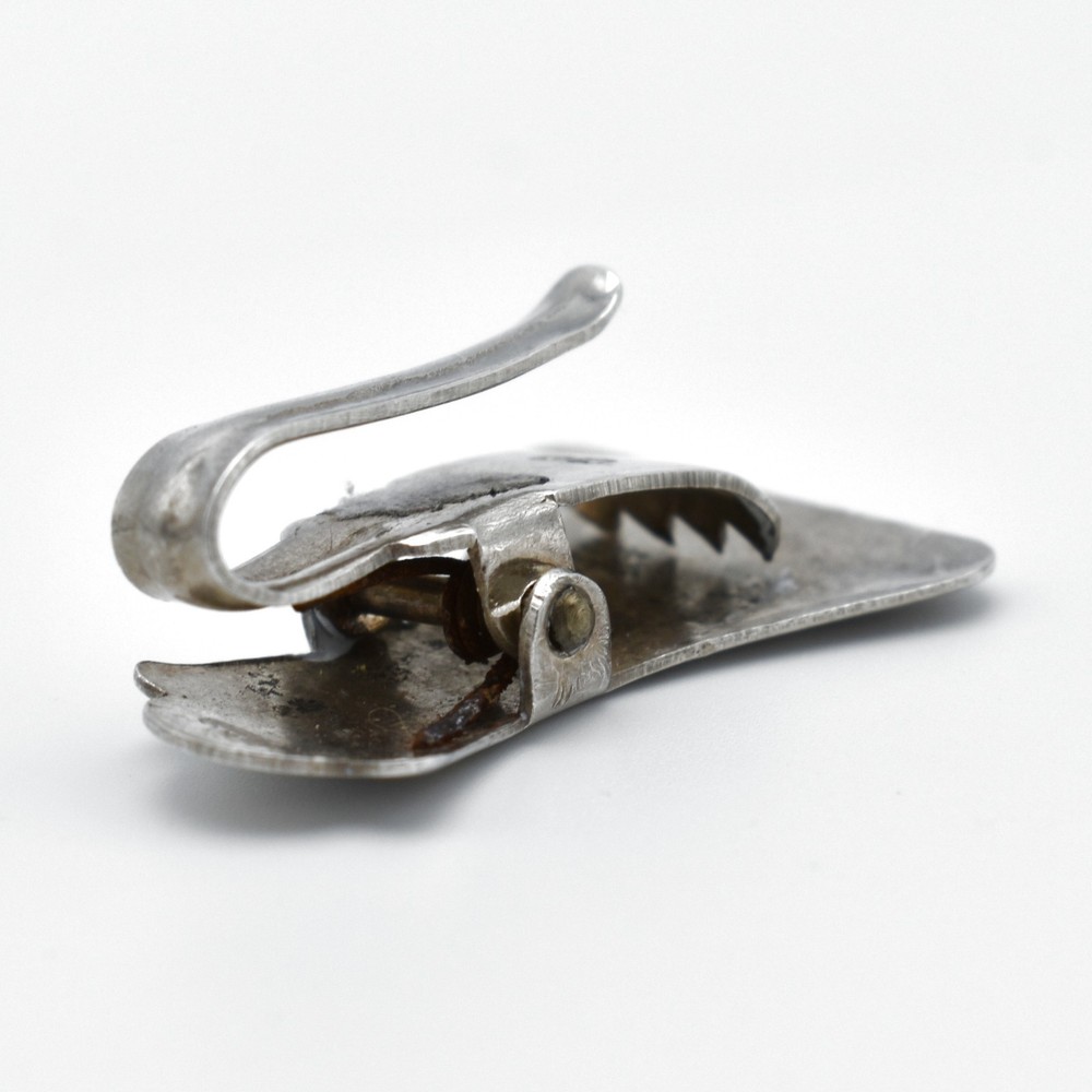 Antique Solid Silver Napkin Clip Art Deco 1937 Pattern Engraved