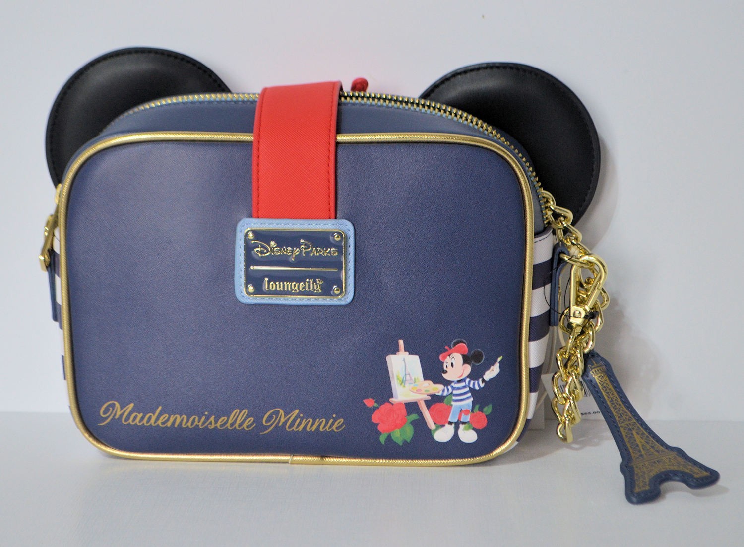 Disney Parks Epcot France Mademoiselle Minnie Mouse Loungefly Wristlet Crossbody