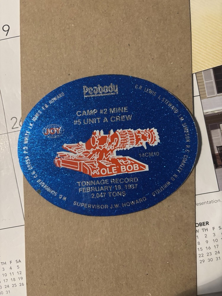 Joy Coal Mining stickersNICE OLDER ONE