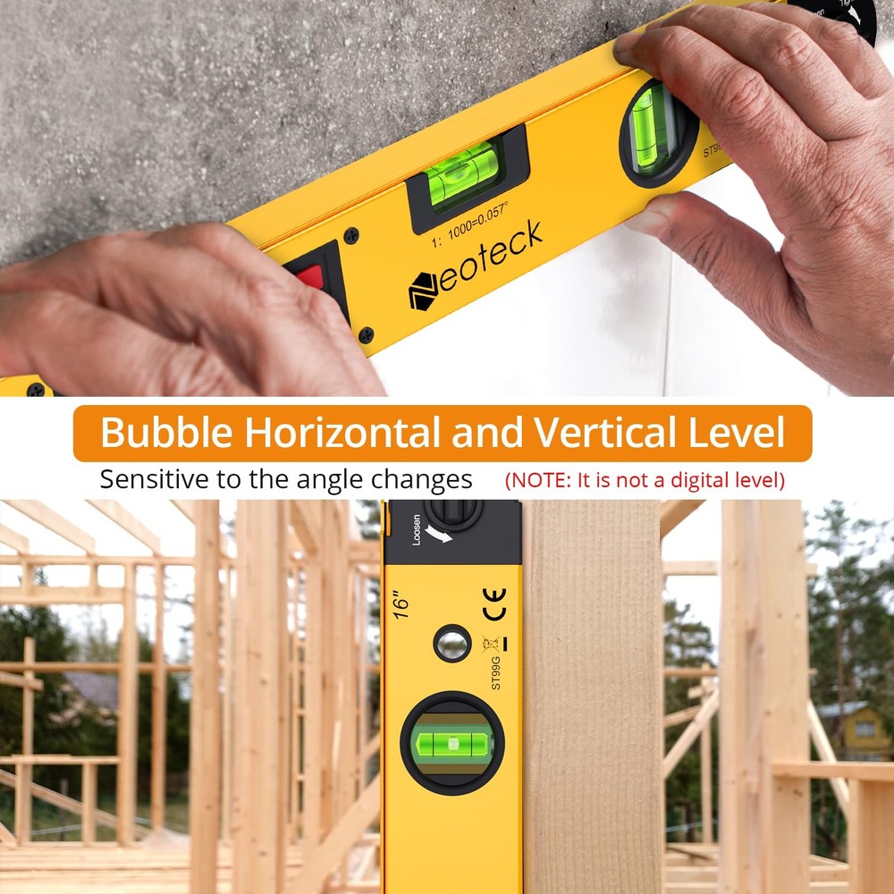 Neoteck 12" Digital Angle Ruler + 16" Finder