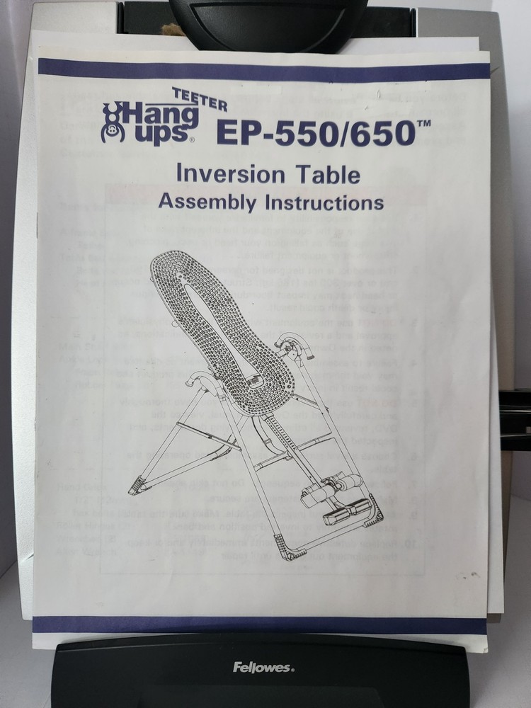 TEETER MEDICAL INVERSION TABLE/SLIGHTLY USED