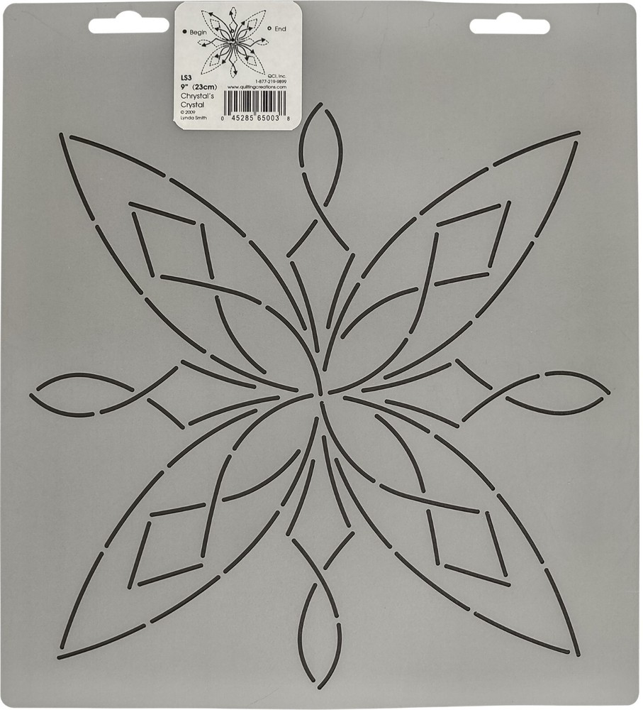 Quilting Stencil Crystal Block Continuous Line Quilt Pattern Quilters Template