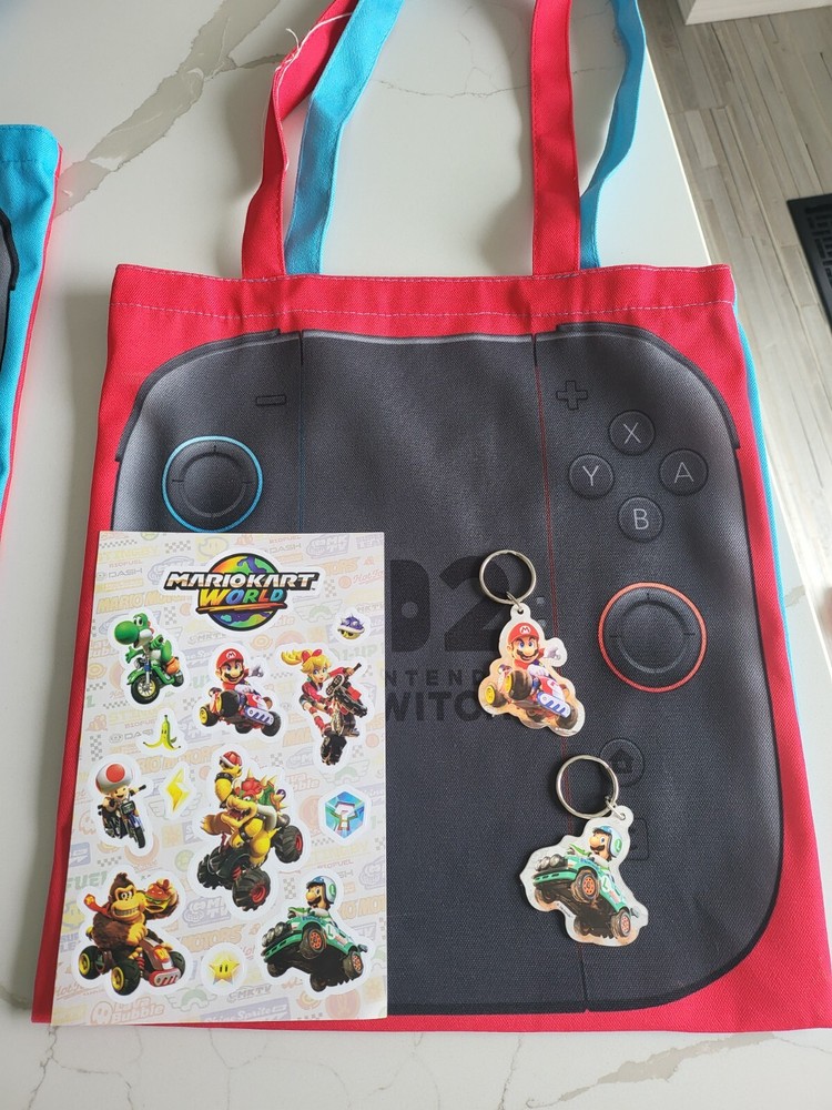 Nintendo Switch 2 Tote Bag with Mario Keychain