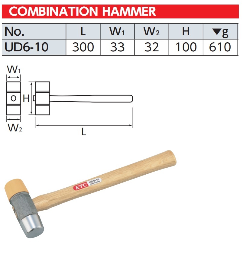 KTC 1 POUND COMBINATION HAMMER UD6-10