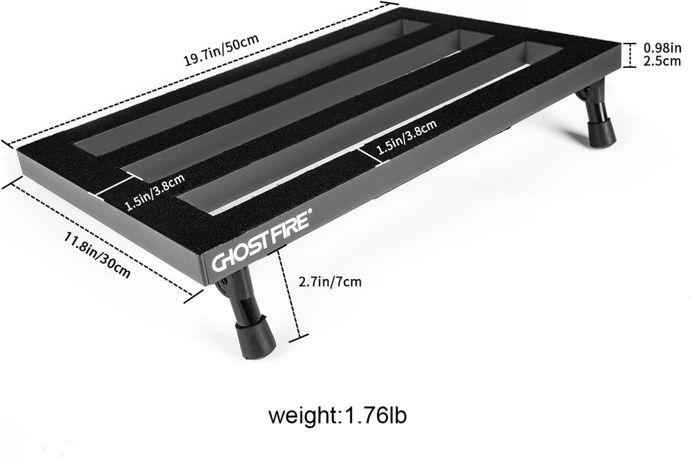 Ghost Fire Guitar Pedal Board - Durable Design with Magic Tape Features