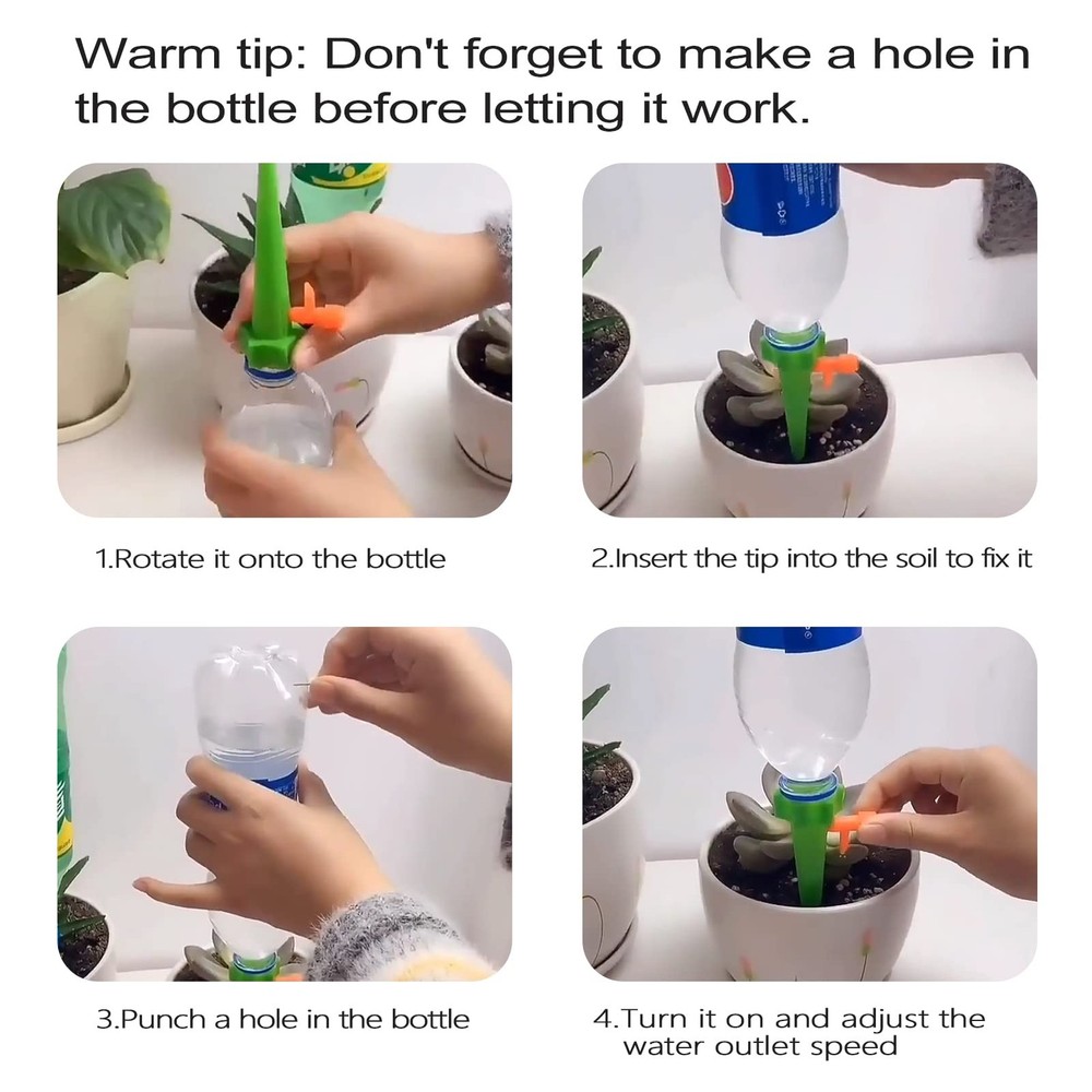 Adjustable Plant Watering Devices with Slow Release Control Switch Water Dripper