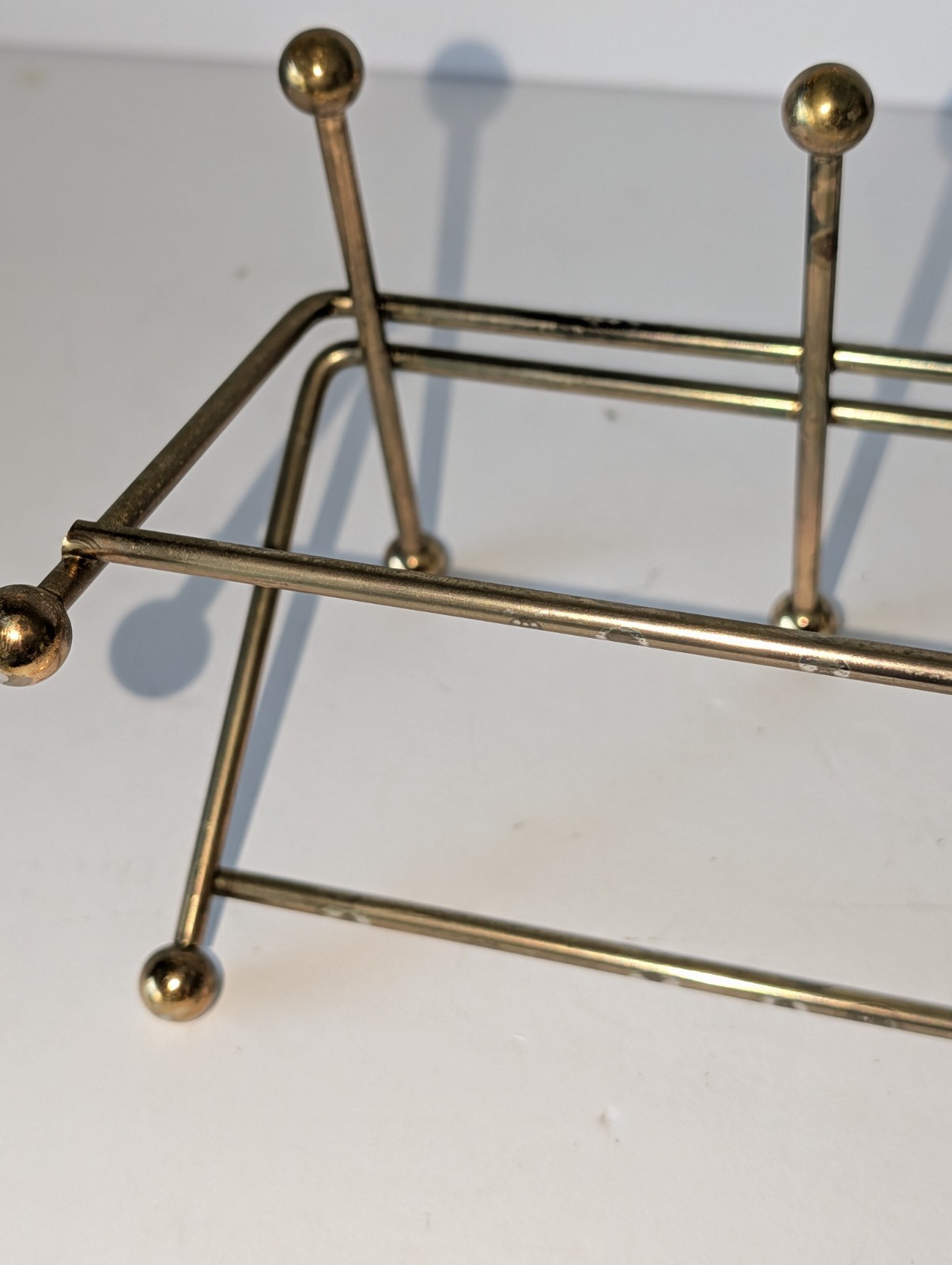 Vtg Wire Metal Caddy ONLY Rack Beverage Holder Mid Century MCM 8 Glasses