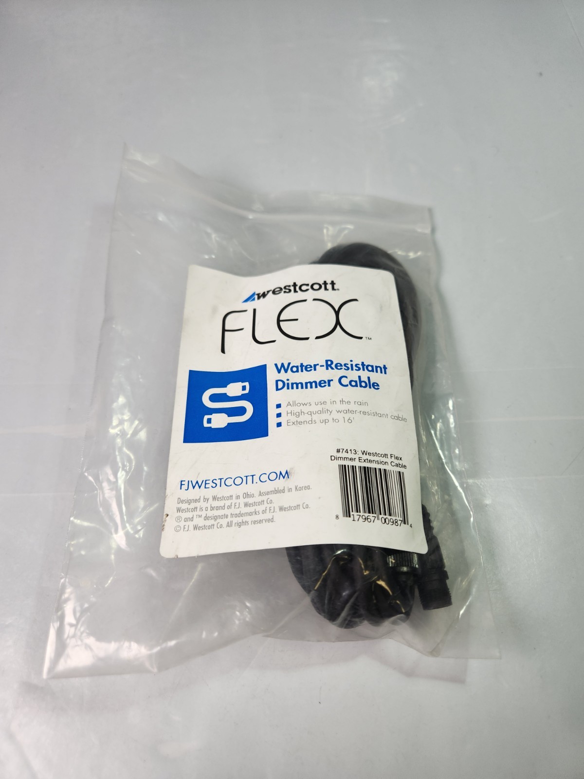 Westcott Flex Cine Extension Dimmer Cable 16' Water Resistant Brand New