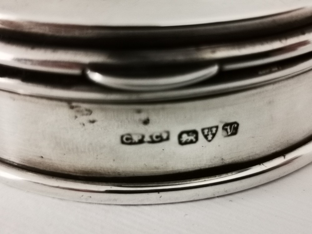 Antique Solid Silver Ring Or Trinket Box - Chester 1921