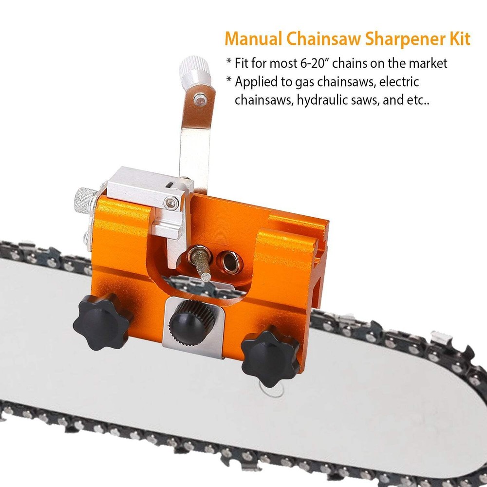 Chainsaw Chain Sharpening Jig Universal Chainsaw Sharpener Kit Hand Crank Chain