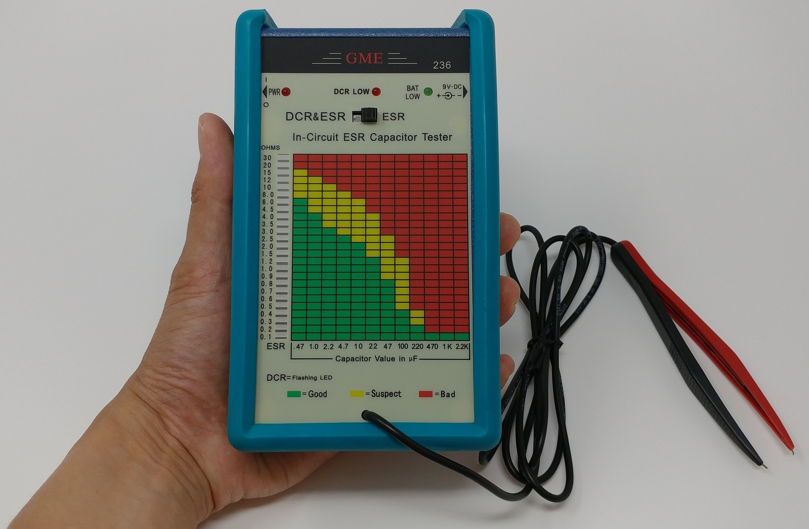 GME Professional In-Circuit ESR Capacitance Meter Capacitor Tester USA Support