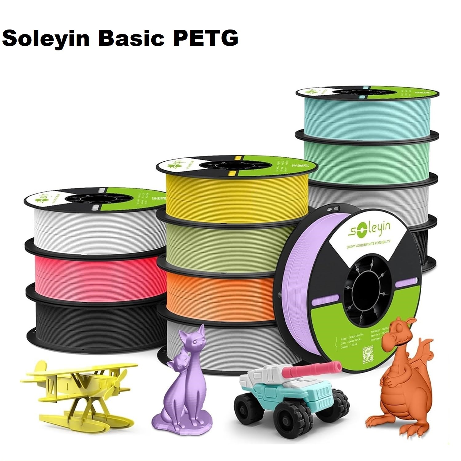 Creality Soleyin Basic PETG 3D Printing Filament 1kg LOT