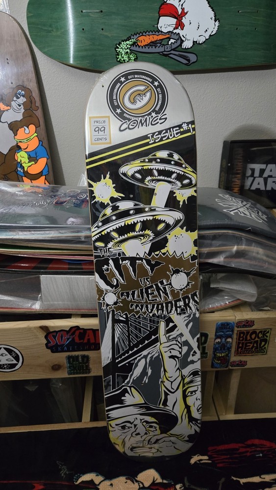 City Skateboards Comics Issue #1 Skateboard Deck Comics Theme