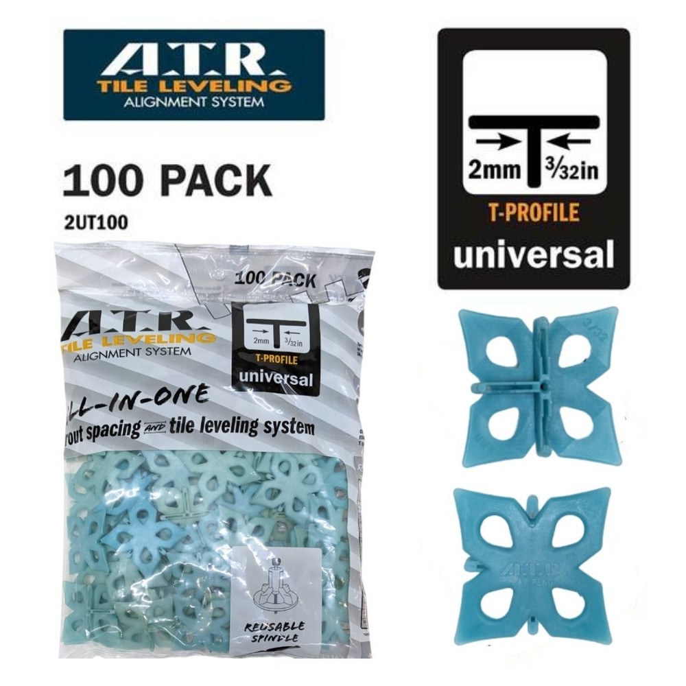 ATR Tile Leveling Alignment System T Shape Spacers Floors and Walls