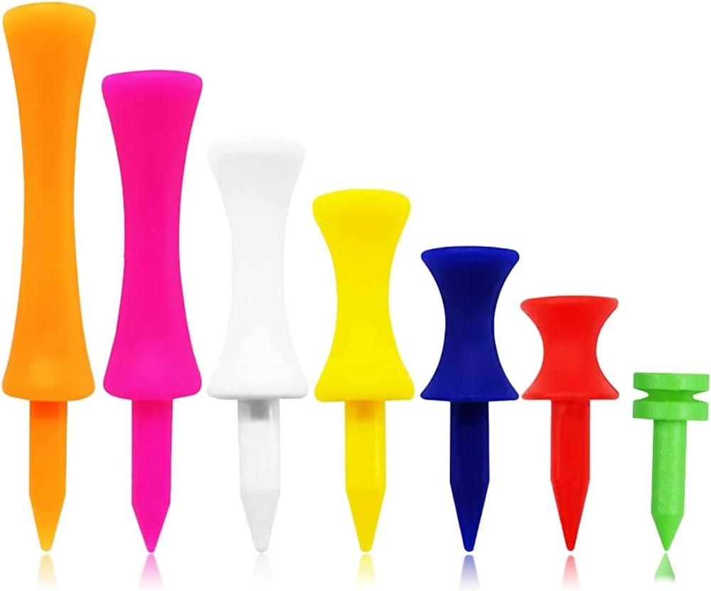 70 Pcs Golf Tees, Step Down Plastic Tees Value Multiple Colors Mixed