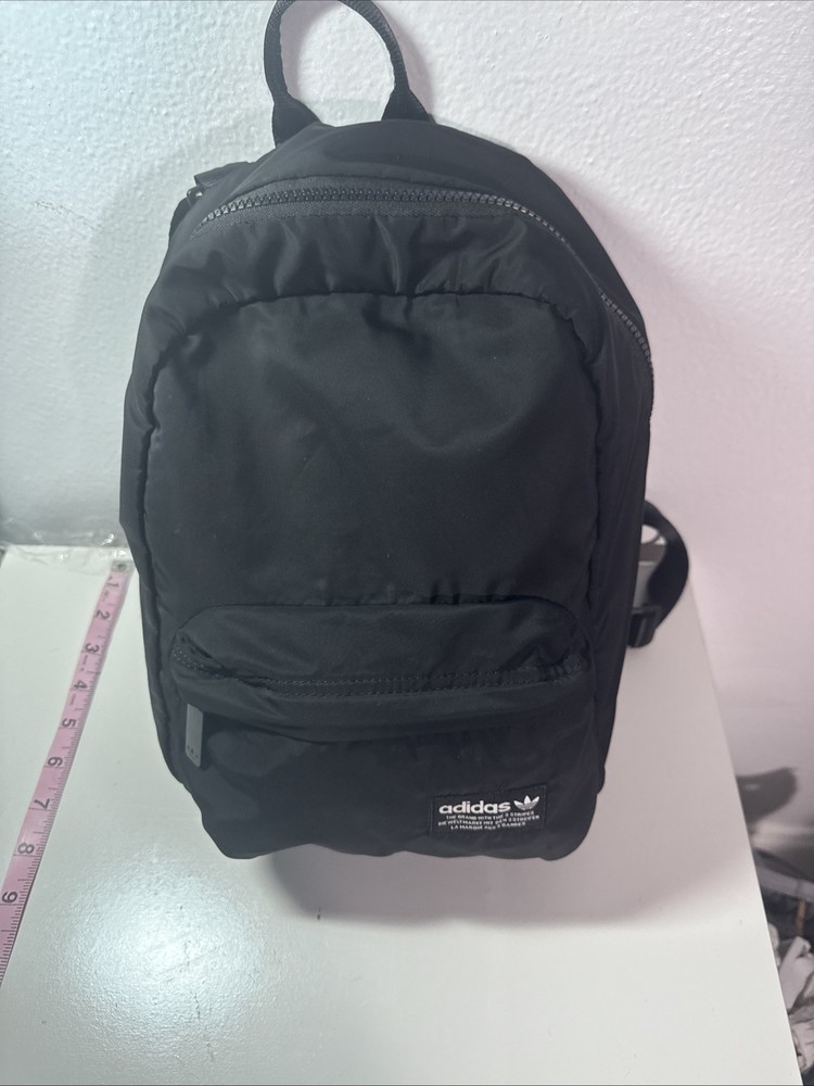 Adidas, Black Medium Size Nylon Backpack