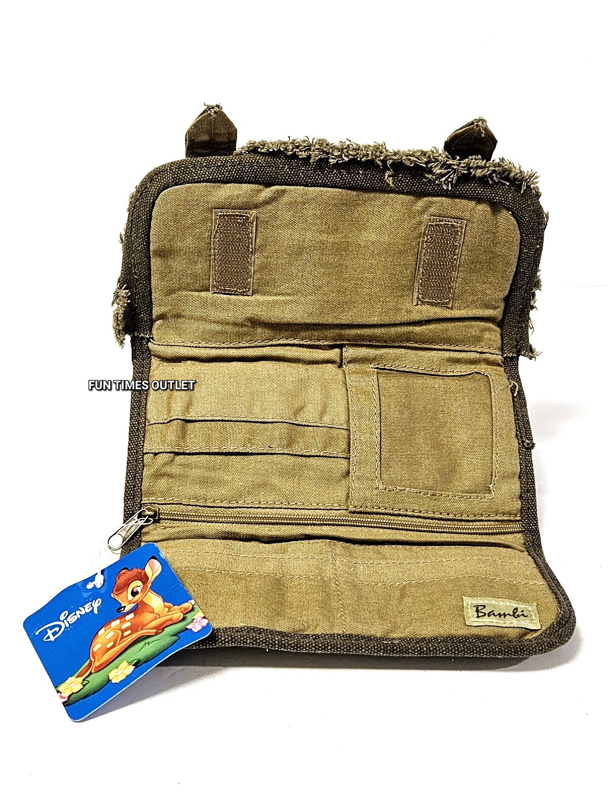 Disney Bambi Lady Distressed Wallet ID Credit Card Check Holder Canvas Coin Bag