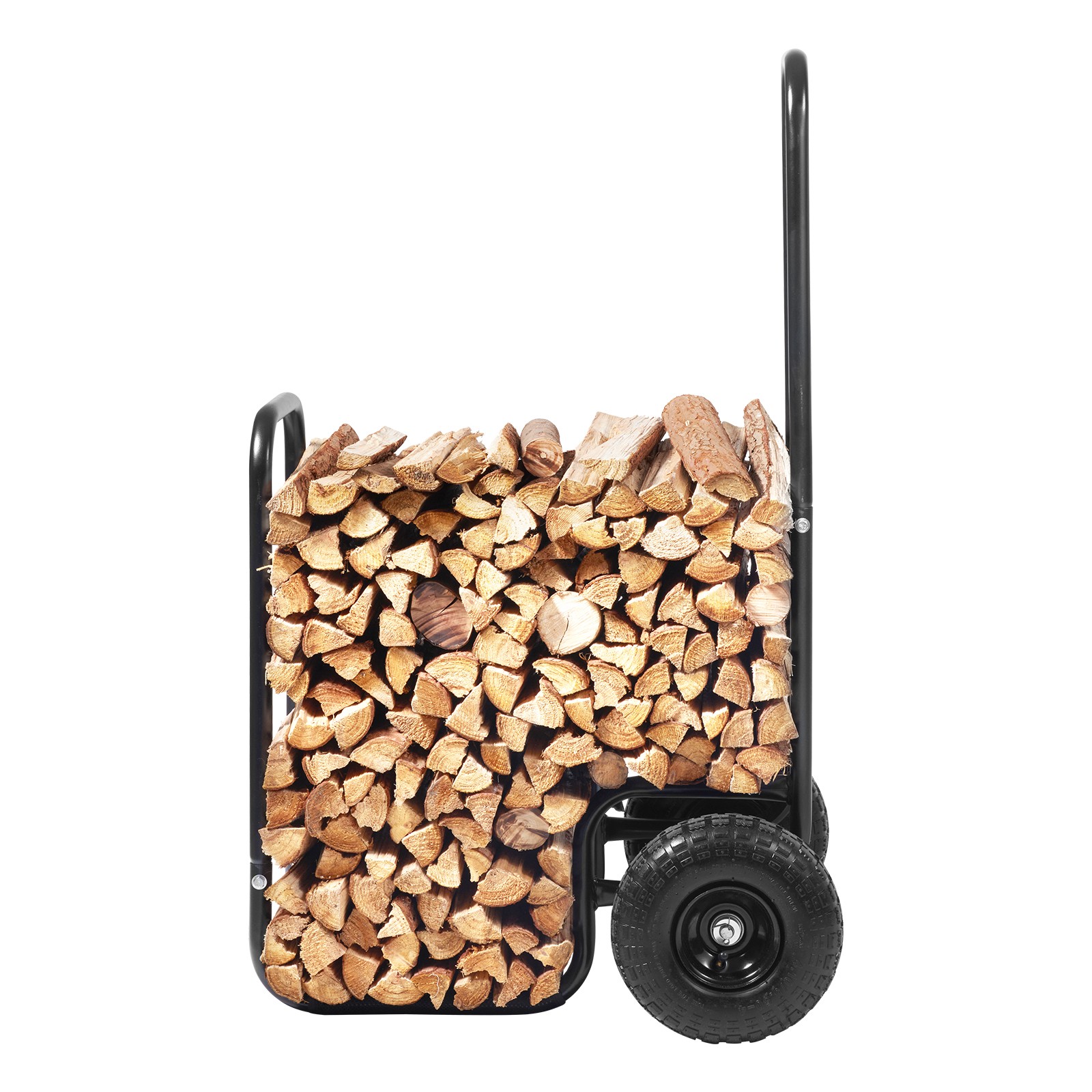 Firewood Log Cart Wood Mover Hauler 250lbs Capacity on Rubber Wheels Dolly