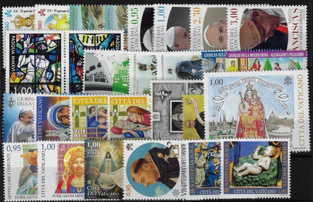 2016 Vatican Complete Year NO bf 2016 MNH