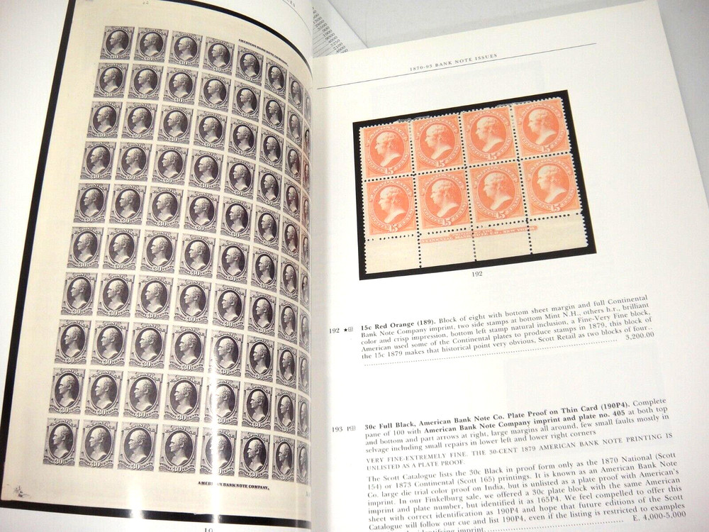 Siegel Stamp Auction Catalog w Prices Realized 2001 Rarities Errors Moon Cover