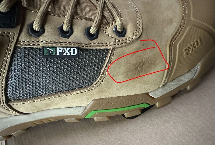 FXD 6" WB-1 Leather Composite Toe Side Zip Safety Boot Wheat--14US
