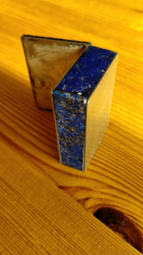 Lapis Lazuli & Solid Silver Snuffbox / Tobacco Box / Pill Box
