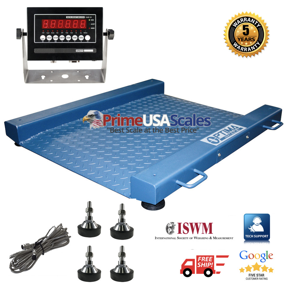 Heavy Duty Drum Floor Scale & Ramp Access with 4-20ma Indicator