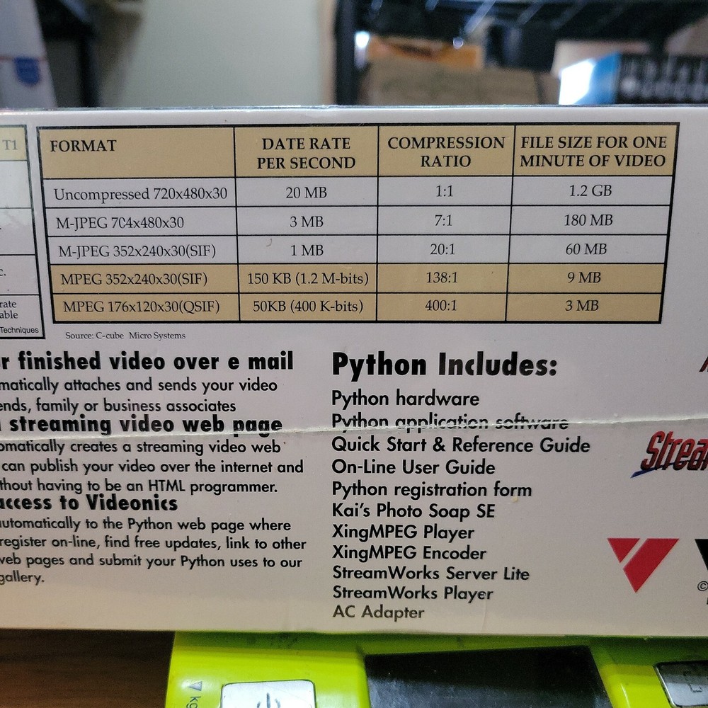 Vintage Gaming Videonics Python Video Capture Card w/ Free Software NEW SEALED