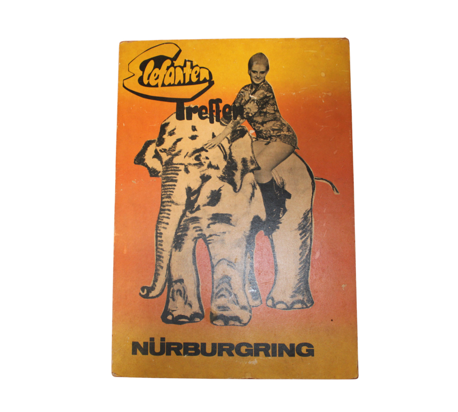 1960s Motorcycle Rally Elefantentreffen Sign! Rare German Motorbike Club Poster