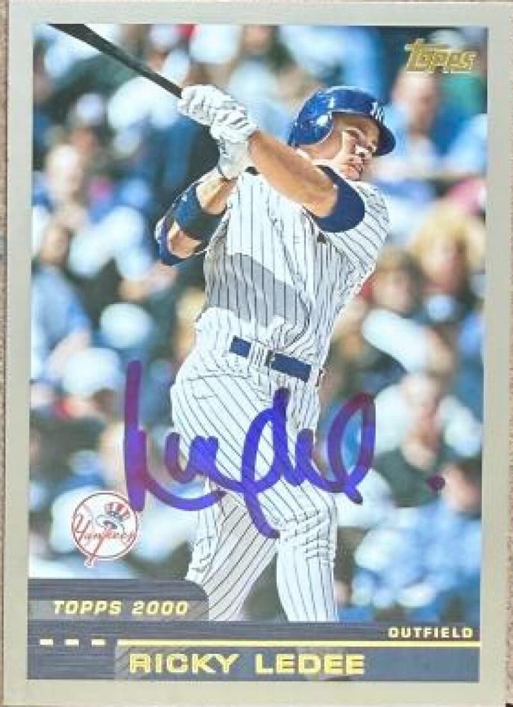 Ricky Ledee Autographed 2000 Topps #422