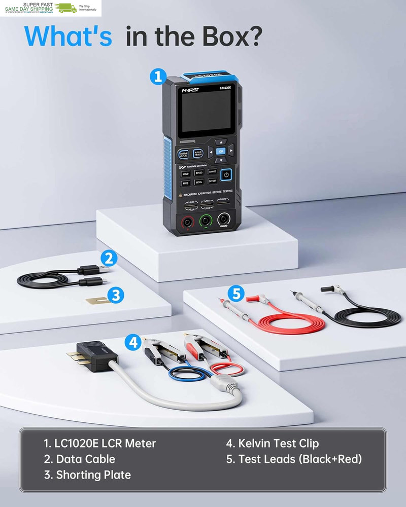 Counts Resistor Inductor Capacitor Tester, Auto Component Detect, Measures Esr/Q