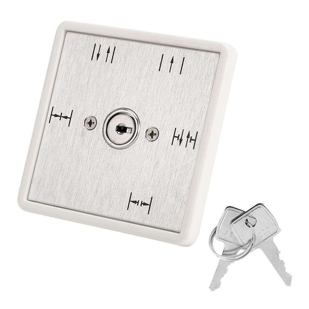 5 Position Key Switch For Automatic Doors Durable Aluminium Panel