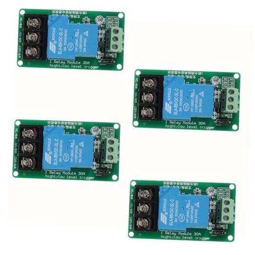 4pcs 5V 30A 1-Channel Relay Module High Low Level Trigger 5V-1 Channel-4pc