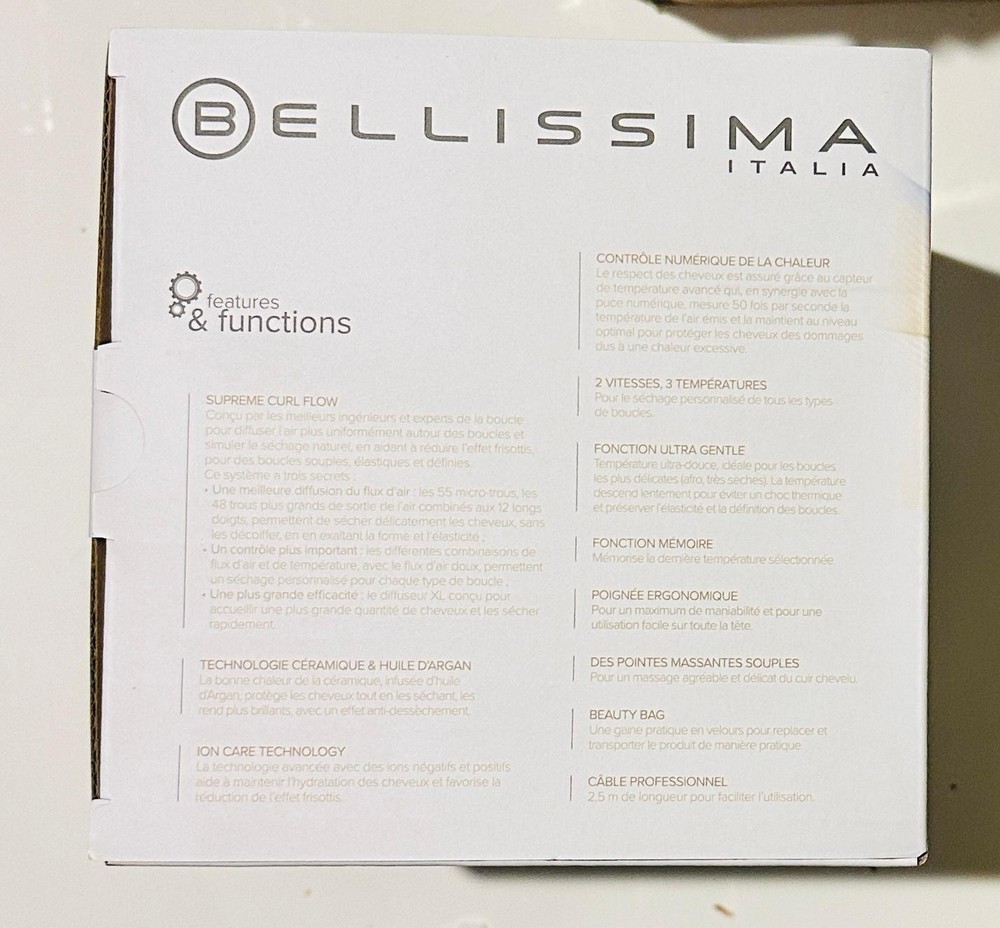 Bellissima Diffon Supreme Diffuser & Curly Hair Dryer - XL Diffuser for Long Wav