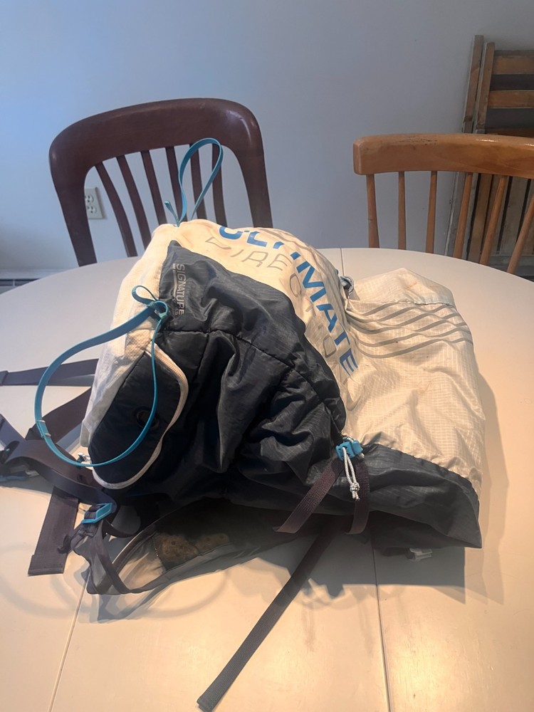 Ultimate Direction Lightweight Roll top Backpack. Skimo Glacier Vest, S/M