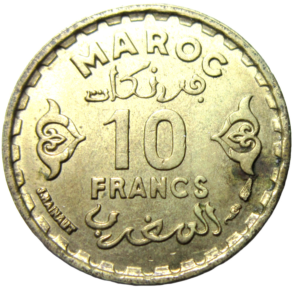 MOROCCO. 10 FRANCS, 1951.