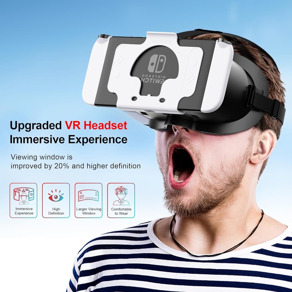 VR Headset for Nintendo Switch & Switch OLED Labo VR Kit 3D Goggles HD Lenses