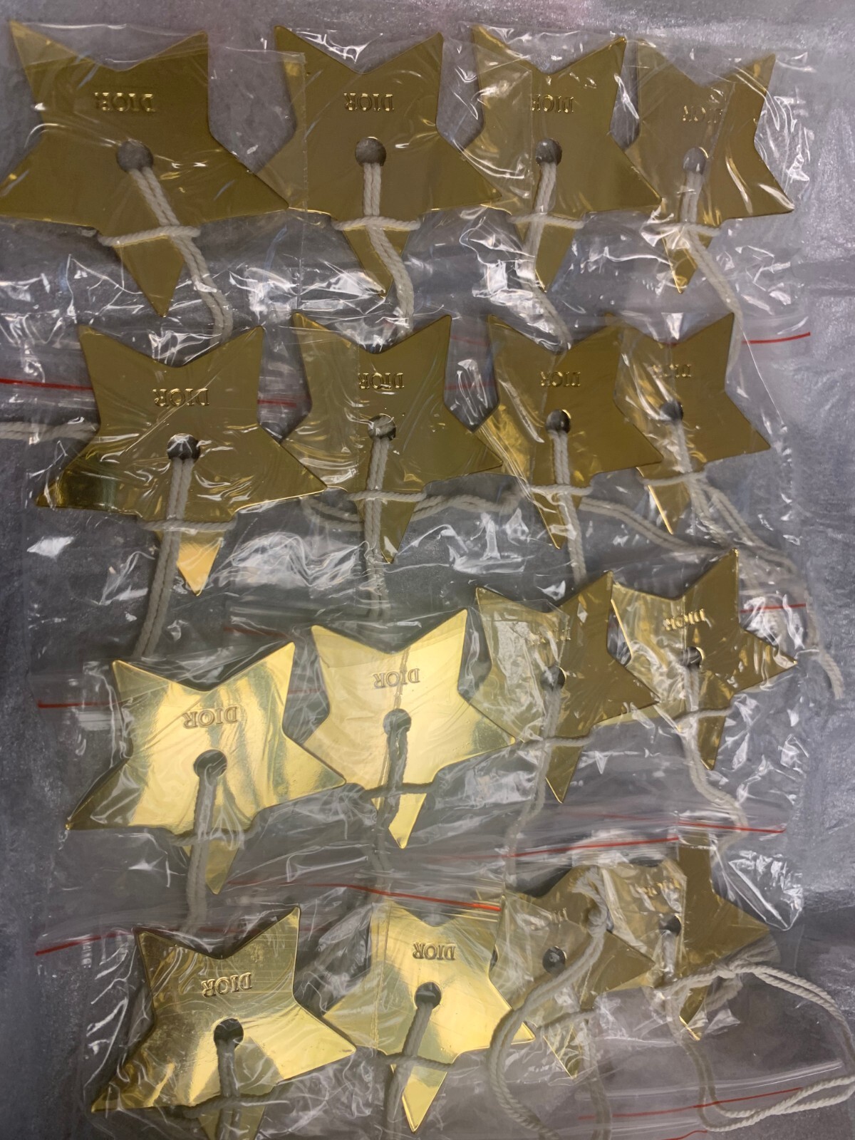 100% Authentic Dior Metal Star Gold Pendant Key Chain Key Ring Bag Charm