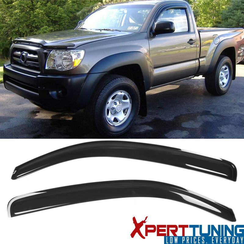 Fits 05-15 Toyota Tacoma Standard Cab Window Visors Vent Guard 2Pc Acrylic