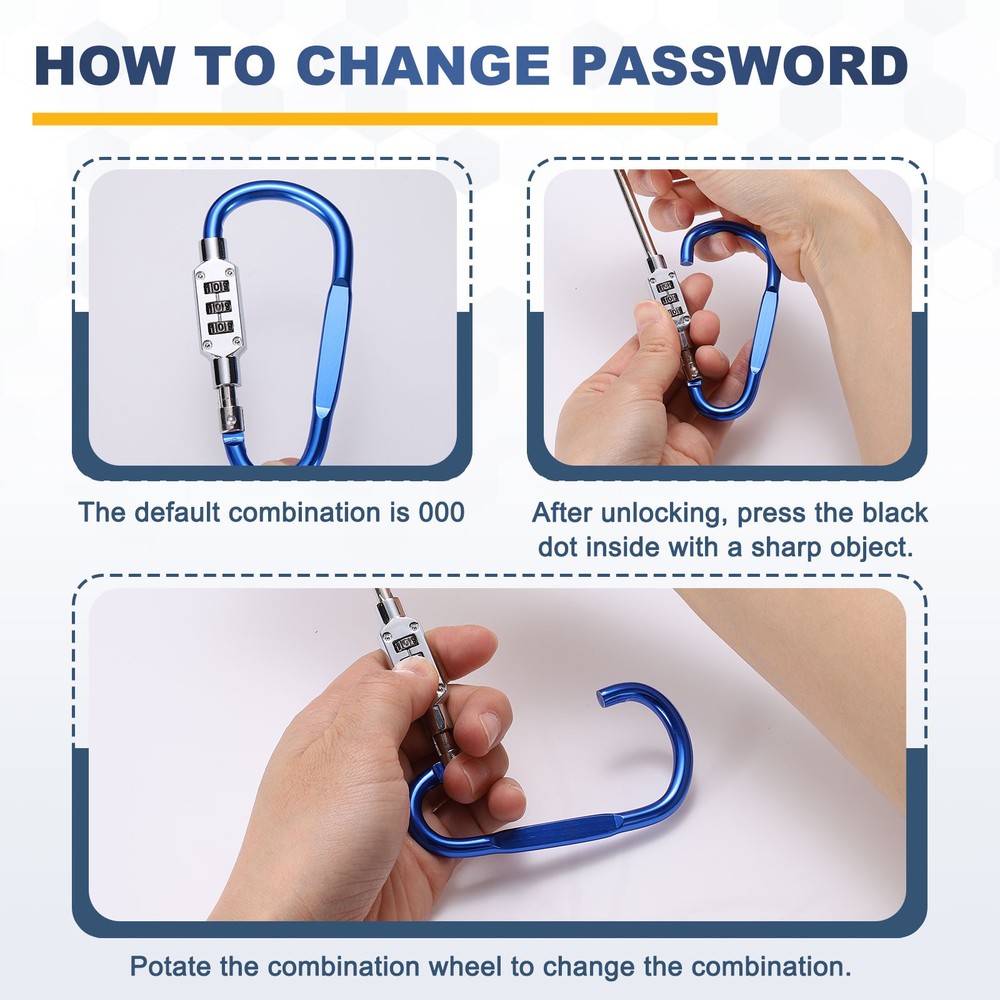 8.2Ft Security Cable Lock Steel Safety Cable with 4.8" Combination Lock Red