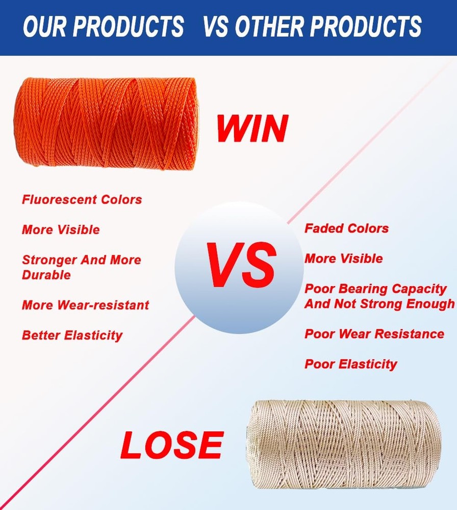 3 Rolls Mason Line String Line #18 Braided Nylon String,Nylon Twine Construct...