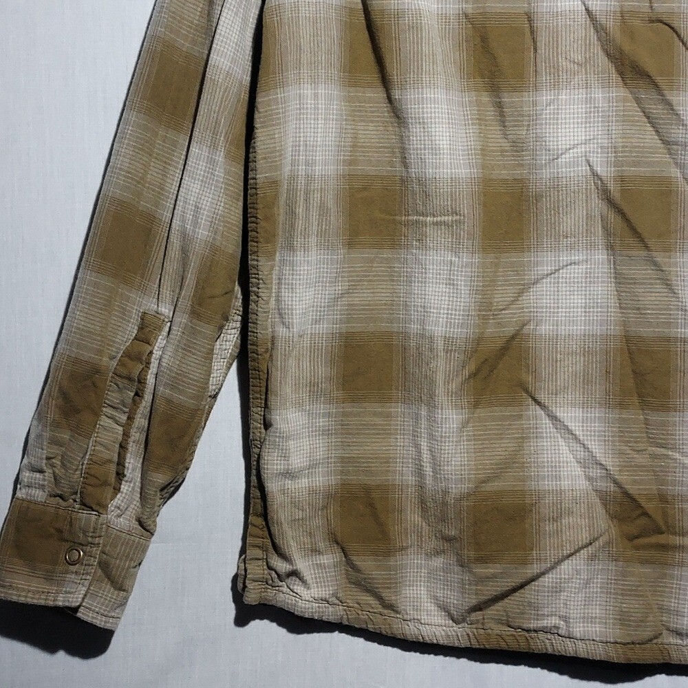 Mountain Hardwear Reversible Snap Button Plaid 100% Cotton Mens Shirt Medium