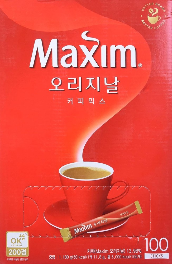 Maxim Original Coffee Mix - One Box, 100 Sticks