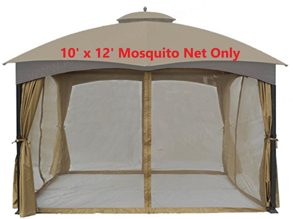 Universal Gazebo Replacement Mosquito Netting Weather-Resistant 10 ft. x 12 ft.