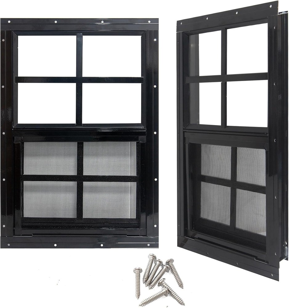Compact Sliding Shed Windows 2 Pack