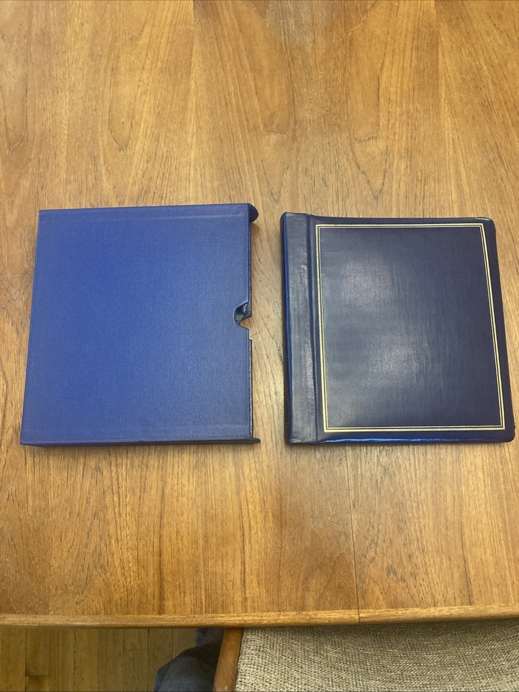 Elbe Stamp Album And Slipcase 1461-BL, Gold Detailing