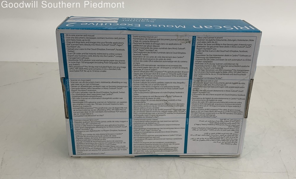 IRIScan Mouse Executive 2 Scanner Mouse Combo - Open Box