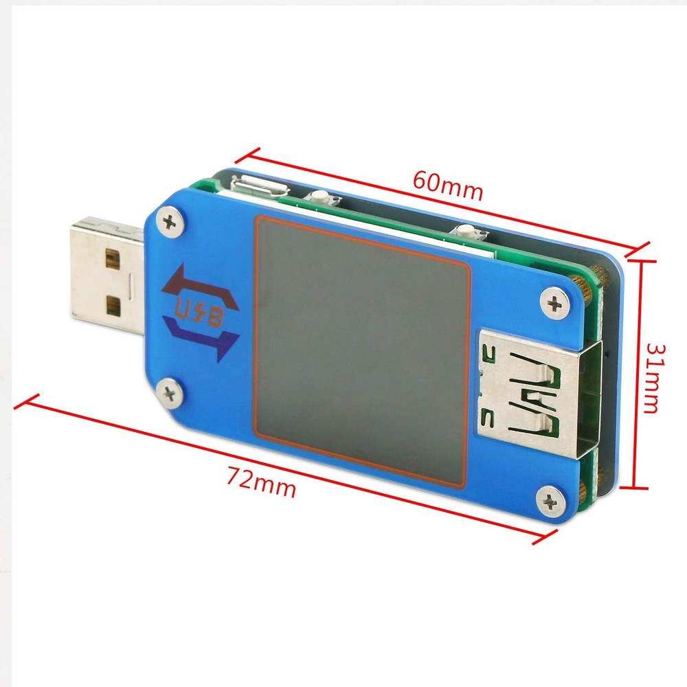 Sleek USB A & C Power Meter for Accurate Charging and Compatibility Tests