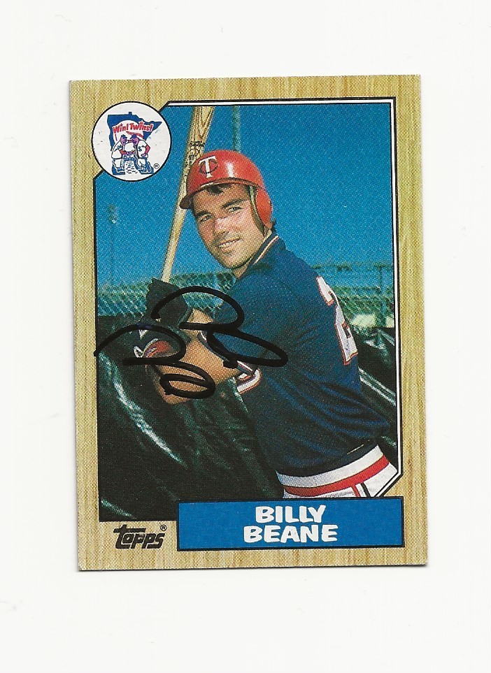 BILLY   BEANE    TWINS       AUTOGRAPHED    CARD